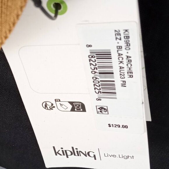 Kipling Black Archer 16" Laptop Tote Bag - Picture 6 of 6